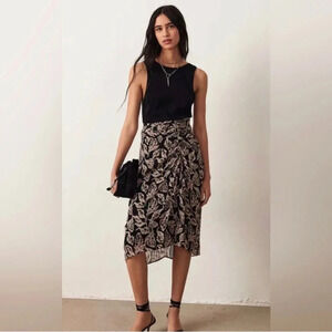 ba&sh Gyna Printed Midi Skirt Size 3/Large